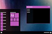 Abstract Gradient theme dark skin color