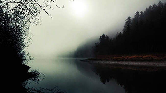 Foggy River background 3