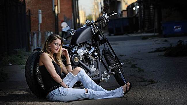 Girls and Motorcycles background 1