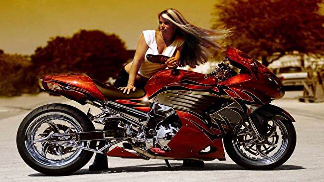 Girls and Motorcycles background 2