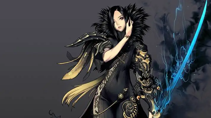 Anime Holka Boj motiv pro Windows 10 Obrázek prezentace 1