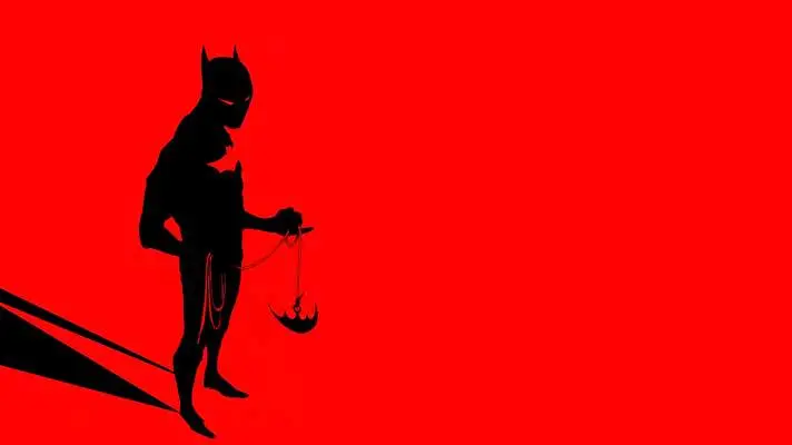 Batman Piros téma Windows 10-hez Diavetítés kép 1