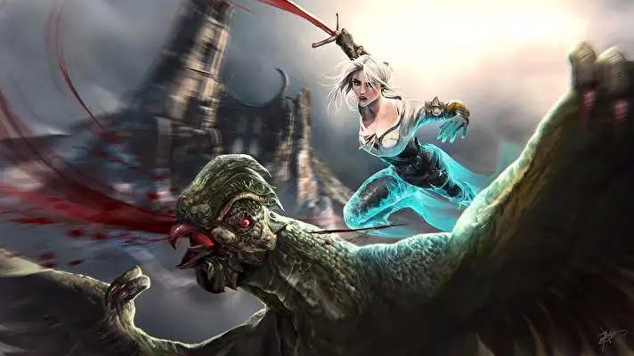 Ciri The Witcher theme for Windows 10 Slideshow image 2