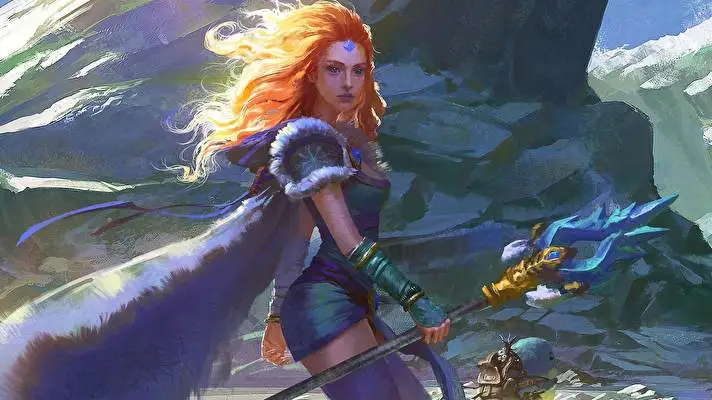 Křišťálová Panna Dota 2 motiv pro Windows 10 Obrázek prezentace 2