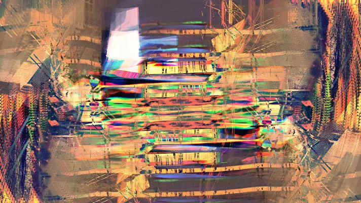 Arte Glitch tema para Windows 10 Imagem de slideshow 5