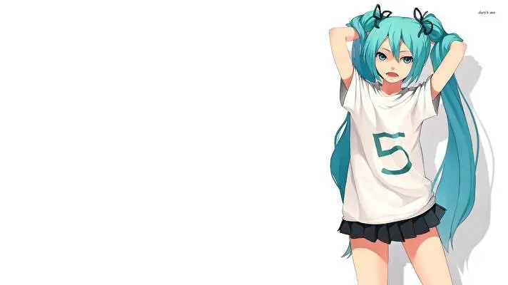 Hatsune Miku motiv pro Windows 10 Obrázek prezentace 1