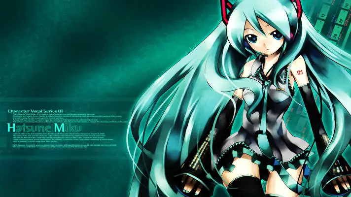 Hatsune Miku motiv pro Windows 10 Obrázek prezentace 2