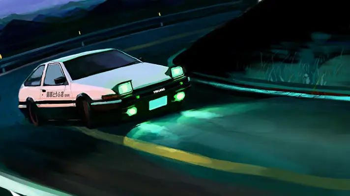 Initial D tema para Windows 10 Imagem de slideshow 3
