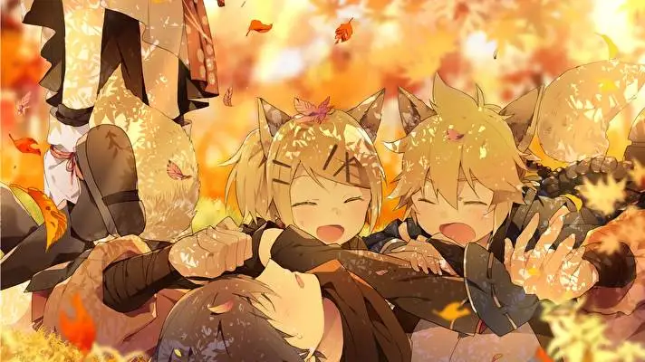 Len Kagamine Vocaloid motiv pro Windows 10 Obrázek prezentace 5