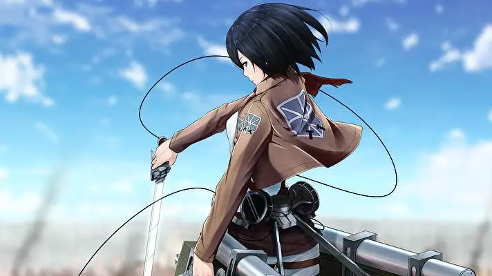 Mikasa Ackerman motiv pro Windows 10 Obrázek prezentace 1
