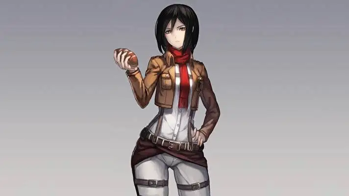 Mikasa Ackerman motiv pro Windows 10 Obrázek prezentace 4