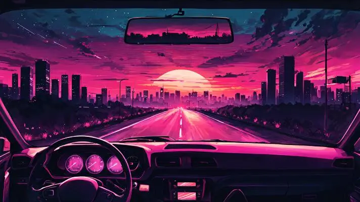 Neon Horizon theme for Windows 10 Slideshow image 1