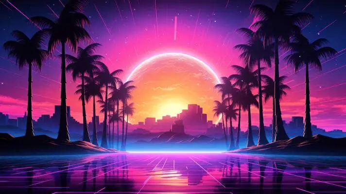 Neon Horizon theme for Windows 10 Slideshow image 5