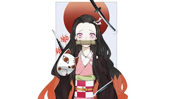 Nezuko Kamado motiv pro Windows 10 Obrázek prezentace 4
