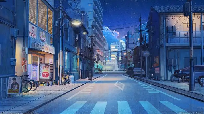 Night Scenery Anime theme for Windows 10 Slideshow image 2