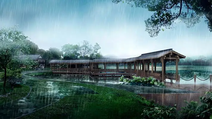 Deszczowa Natura motyw dla Windows 10 Obraz pokazu slajdów 5