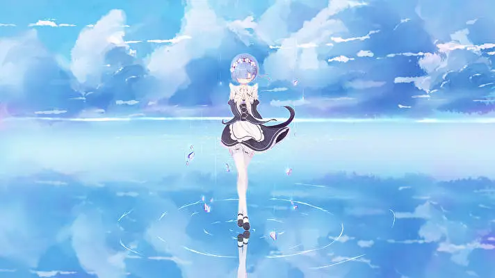 Rem Rezero motiv pro Windows 10 Obrázek prezentace 1