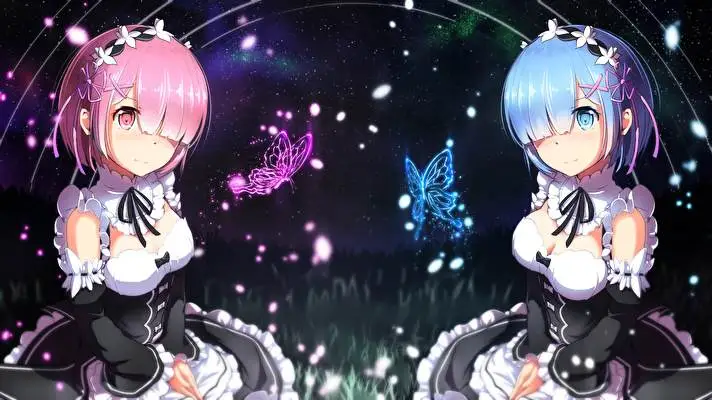 Rem Rezero motiv pro Windows 10 Obrázek prezentace 3