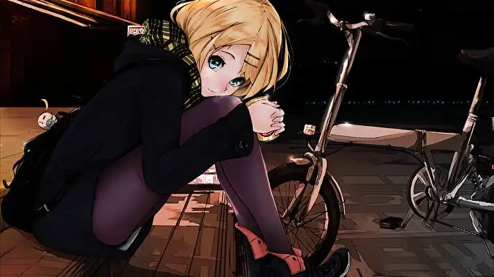 Rin Kagamine Vocaloid motyw dla Windows 10 Obraz pokazu slajdów 1