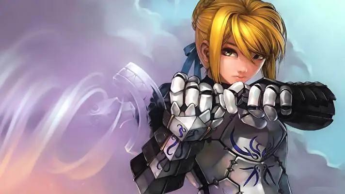 Saber Fatestay Night motiv pro Windows 10 Obrázek prezentace 1