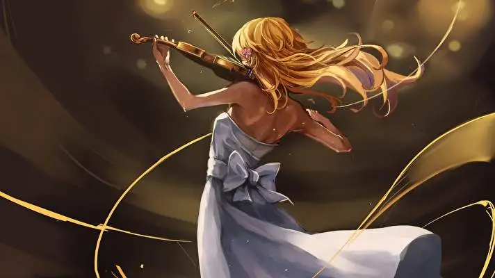 Shigatsu Wa Kimi No Uso téma Windows 10-hez Diavetítés kép 5