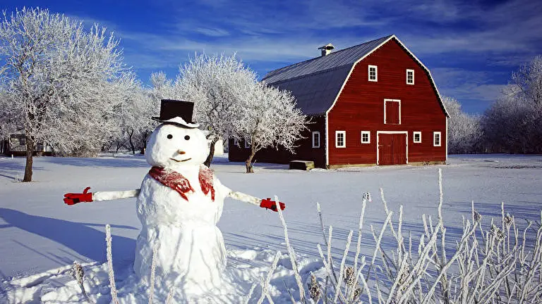 Schneemänner Thema für Windows 10 Diashow-Bild 1