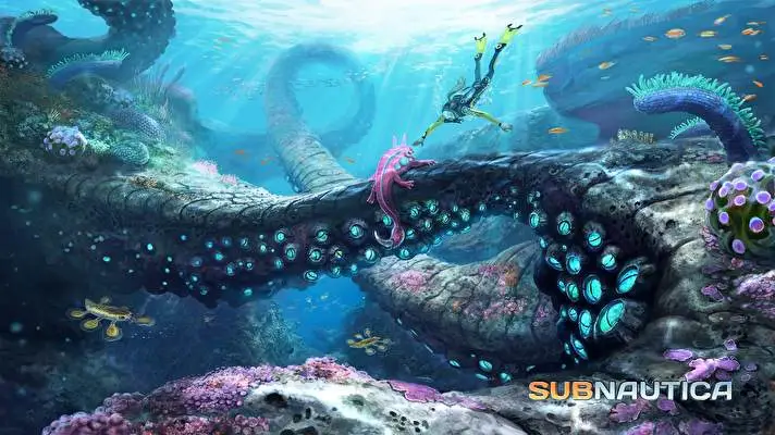 Subnautica téma Windows 10-hez Diavetítés kép 1