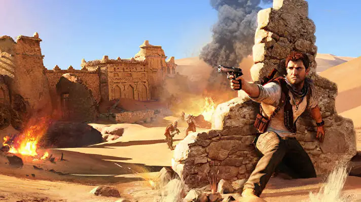Uncharted 3: Oszustwo Drake'a motyw dla Windows 10 Obraz pokazu slajdów 3