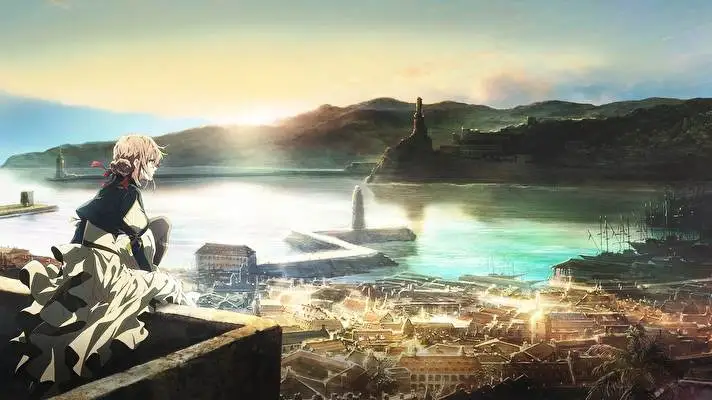 Fialová Evergarden motiv pro Windows 10 Obrázek prezentace 4