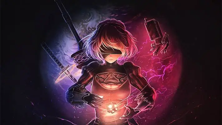 Yorha 2b motiv pro Windows 10 Obrázek prezentace 4