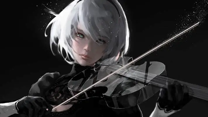 Yorha 2b motiv pro Windows 10 Obrázek prezentace 5