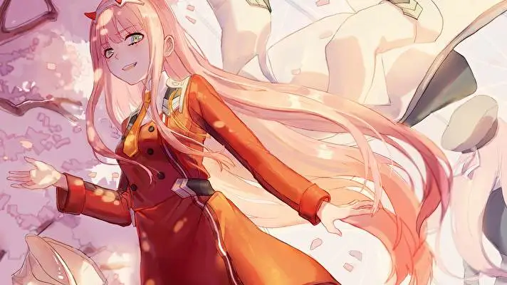 Zero Two motyw dla Windows 10 Obraz pokazu slajdów 1