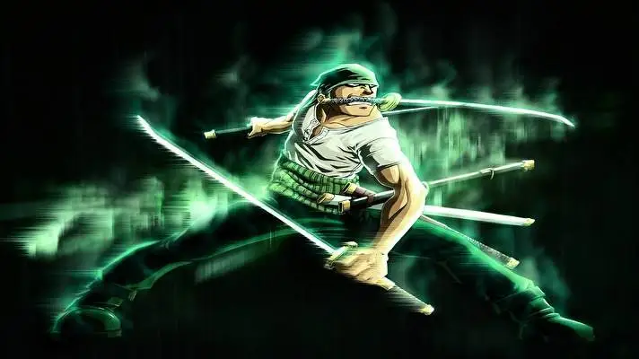 Zoro Roronoa motiv pro Windows 10 Obrázek prezentace 1