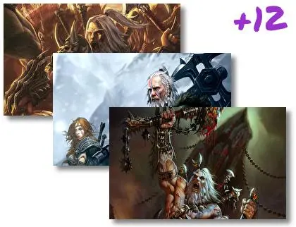 Barbarian Diablo Iii theme for Windows 10