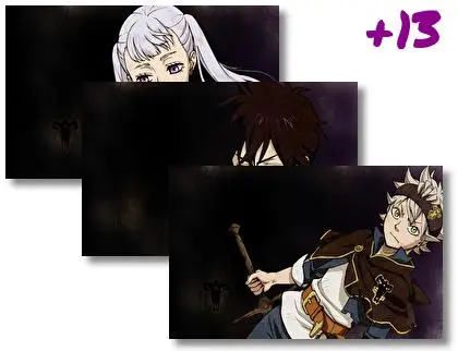 Černý trojlístek motiv pro Windows 10