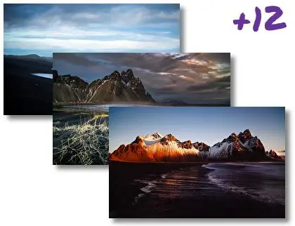 Black Sand Beach theme for Windows 10