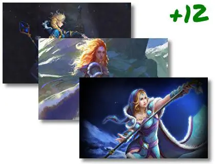Křišťálová Panna Dota 2 motiv pro Windows 10