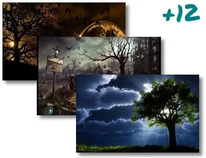 Dark Trees theme for Windows 10