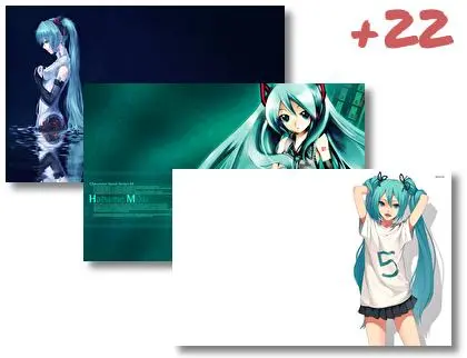 Hatsune Miku thème pour Windows 10