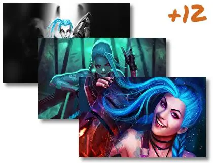 Jinx Lol theme for Windows 10