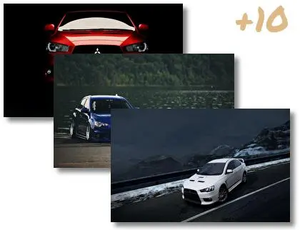 Mitsubishi Lancer Evolution theme for Windows 10
