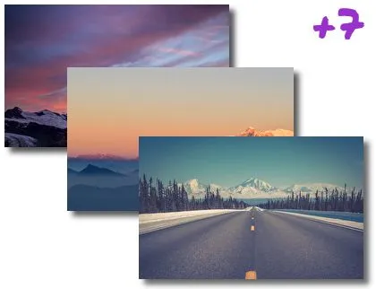 Mountains on Horizon theme for Windows 10