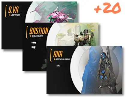 Hrdinové Overwatch motiv pro Windows 10