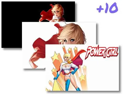 Power Girl theme for Windows 10