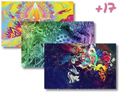 Psychedelic theme for Windows 10