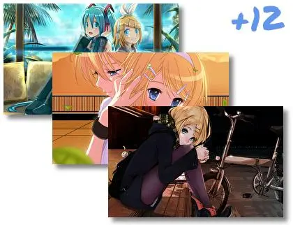 Rin Kagamine Vocaloid motyw dla Windows 10