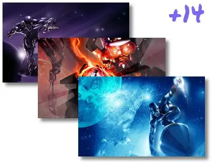 Silver Surfer theme for Windows 10