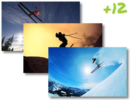 Skiing theme for Windows 10