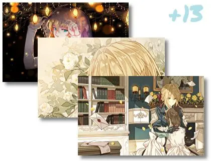 Fialová Evergarden motiv pro Windows 10