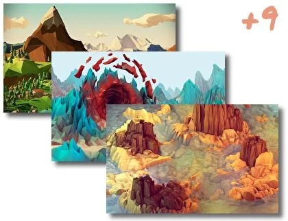 Low Polygon Art theme for Windows 10